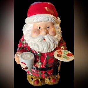 Cheryl’s cookie Jar Santa in pajamas